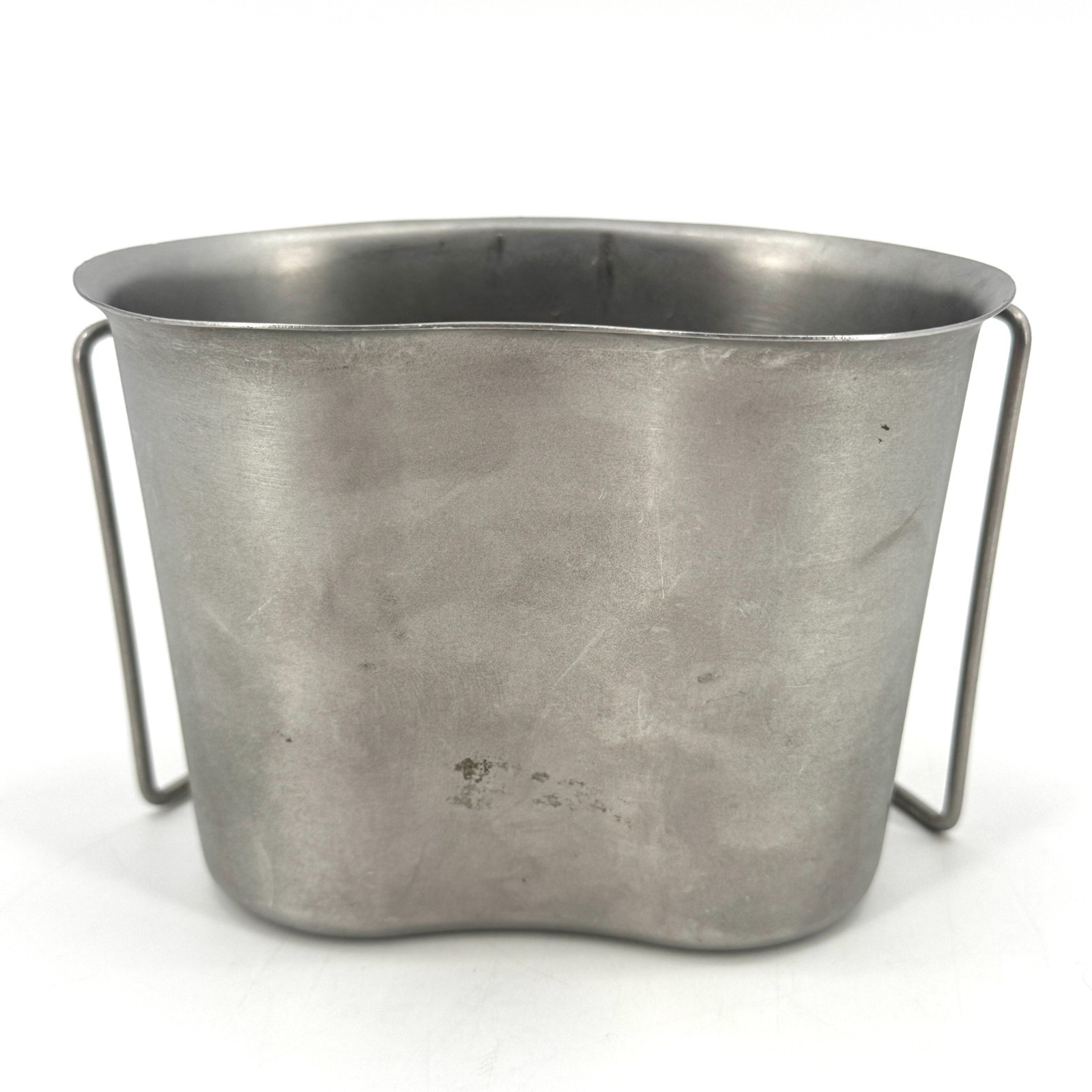 USGI US Military Issue 1 Quart Stainless Steel Metal Canteen Cup Folding Handle
