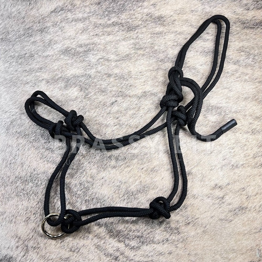 Black Rope Horse Halter