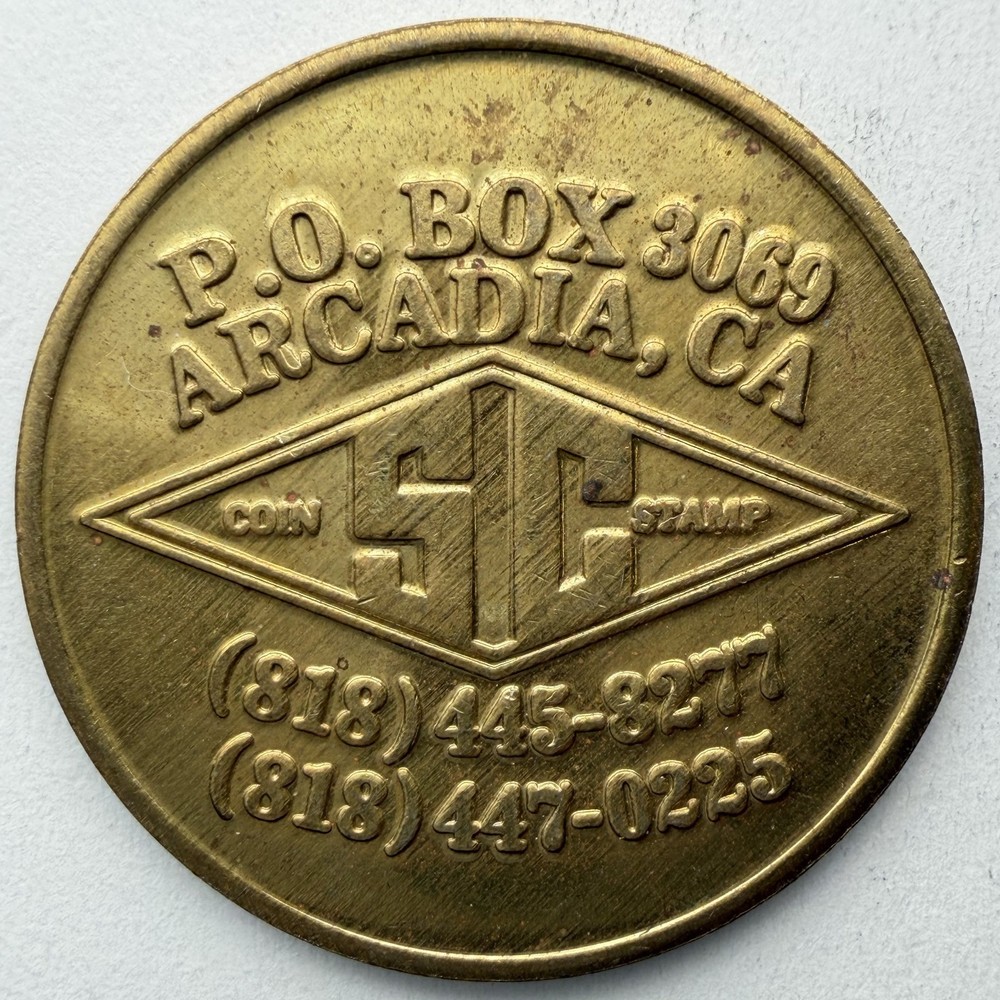 Acadia, California SC Coin Stamp Eagle Reverse Token