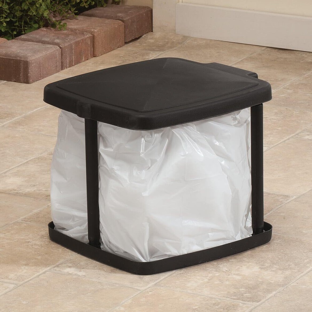 Portable Expandable Trash Bag Holder | Black