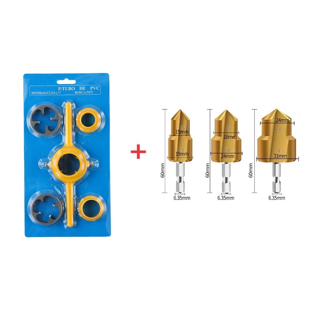 PPR Riser, Step Drill Bit, PVC Thread Making Size Plastic Pipe Thread Hand Tools