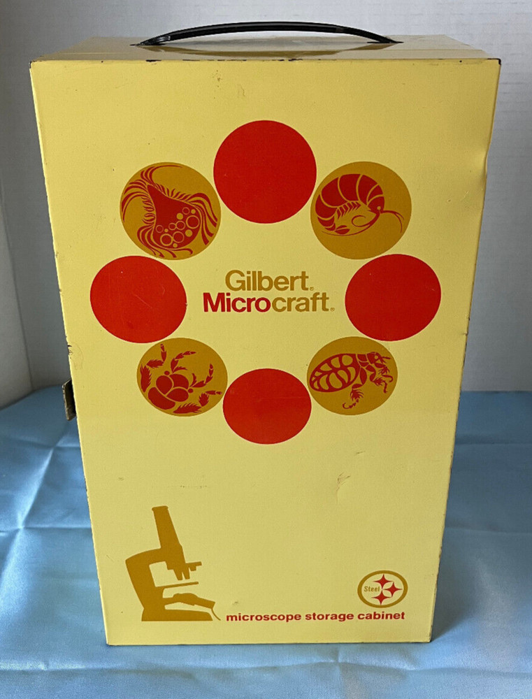Gilbert Microcraft Microscope Vintage Metal Box NOT COMPLETE
