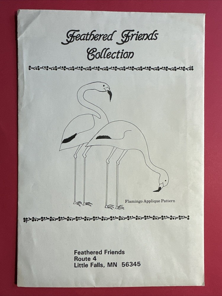 Flamingo Appliqué Pattern Feathered Friends Collection