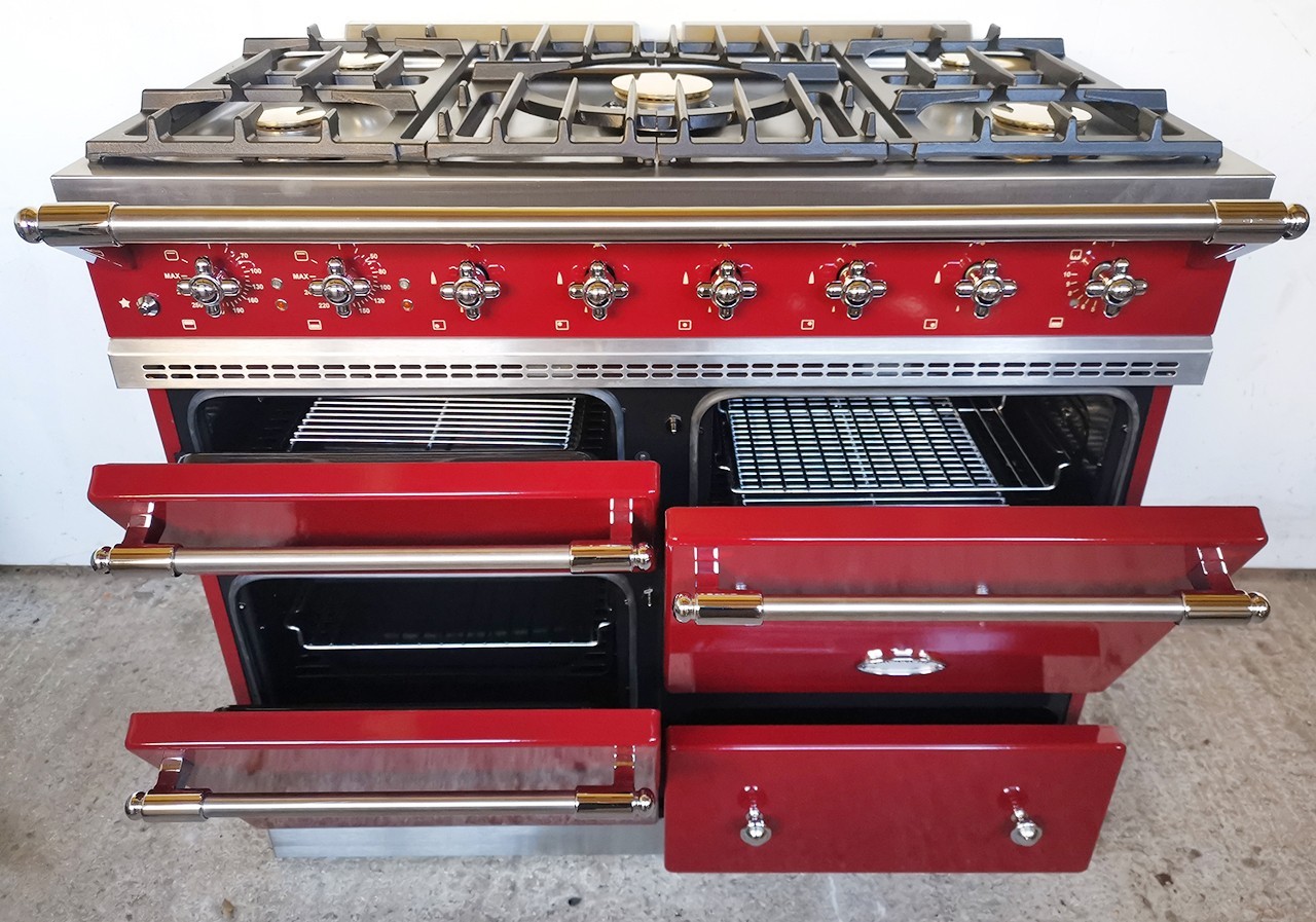 Lacanche Chagny Range 39 ⅜ in Burgundy & Chrome 100cm