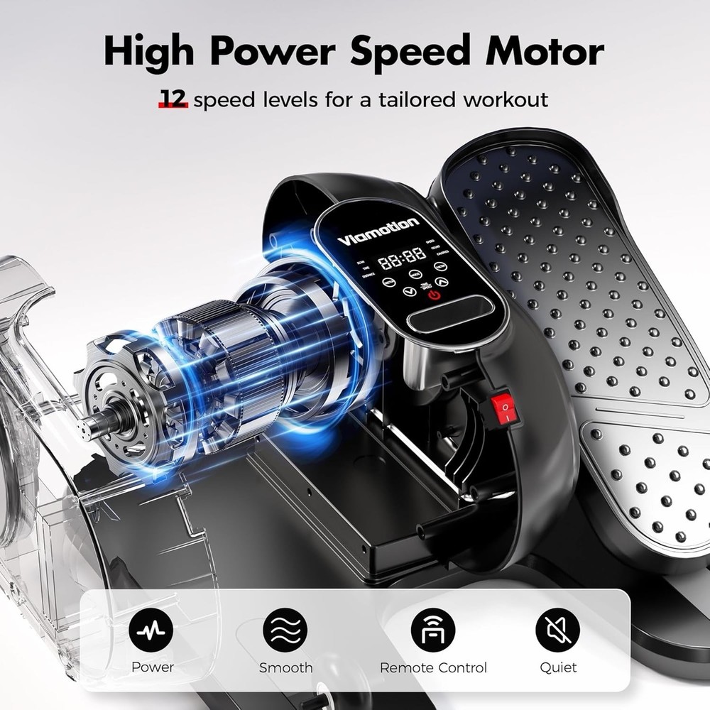 MERACH Under Desk Elliptical Machine, Leg Exerciser While Sitting w/ Remote