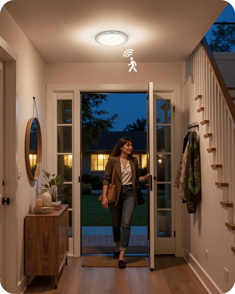 Rechargeable Motion Sensor Ceiling Light with 1 Pack, 3 Color Temperatures