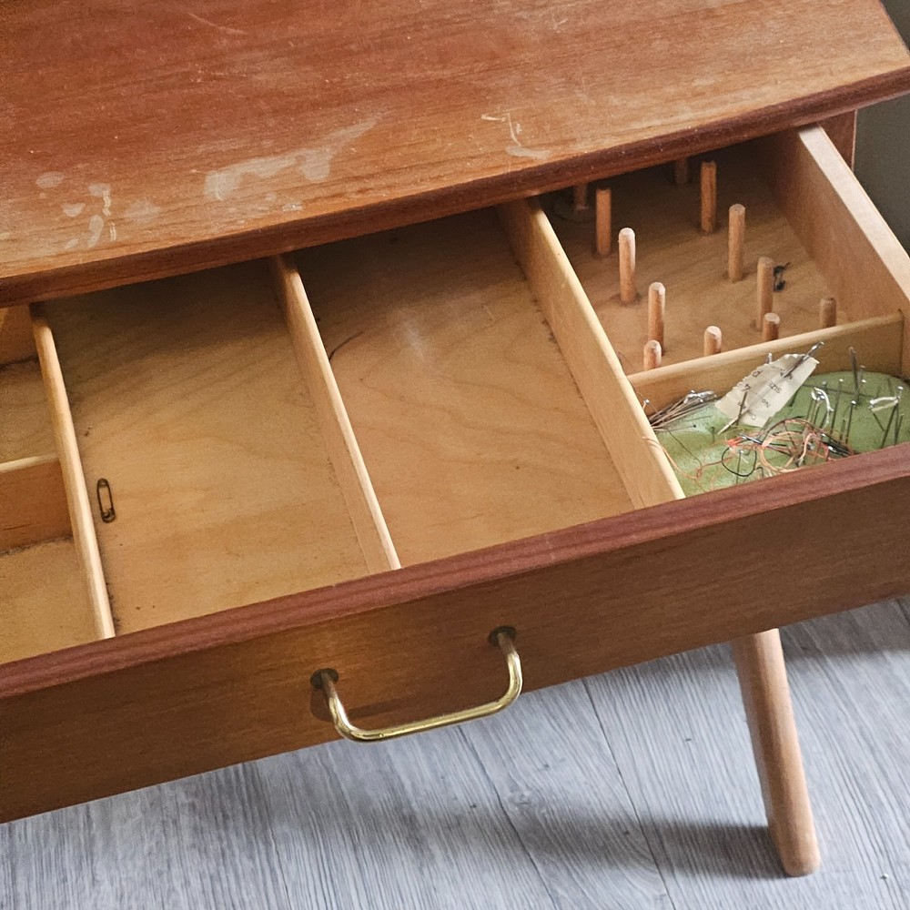 MID CENTURY Norwegian Sewing Table