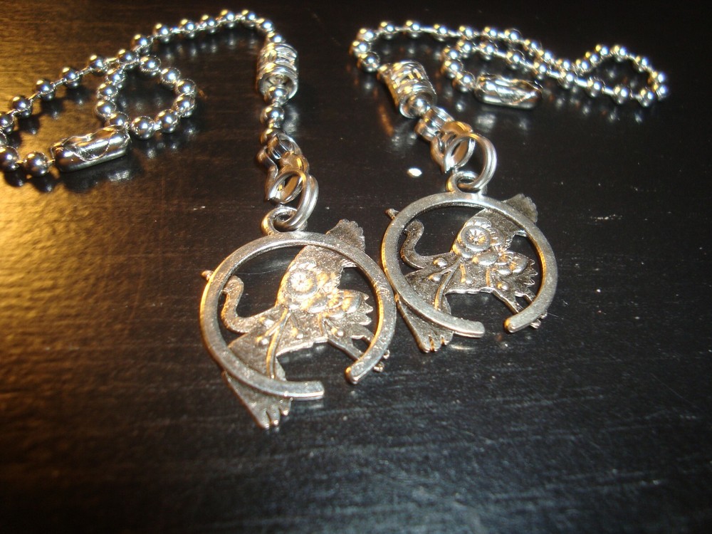 Pair Ceiling Fan Pull Chains – Heron Pendants – Decorative Light/Lamp Pulls