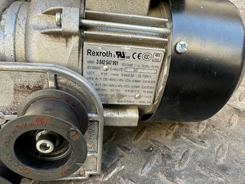 Rexroth gearmotor 3 842 547 991 + 3 842 503 059 i=10
