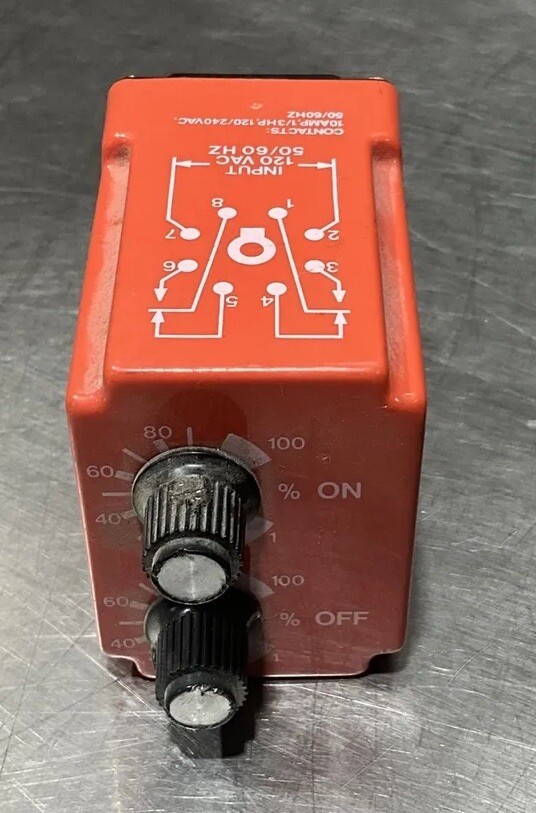 NCC SOLID STATE TIMER MODEL CKK-30-461 RANGE 0.3 - 30 sec. DPDT, 120VAC Used