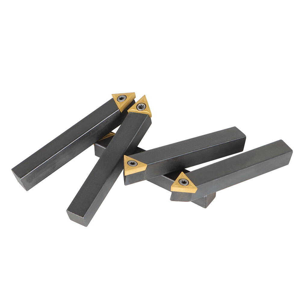 5 Pack With Carbide Inserts Tool 1/2" Carbide Indexable Turning Tool Lathe Bit