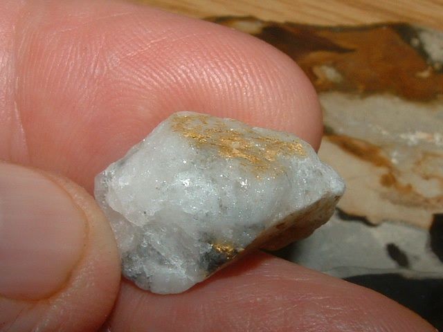 CALIFORNIA GOLD QUARTZ SPECIMEN 5.2 GRAM GOLD IN QUARTZ