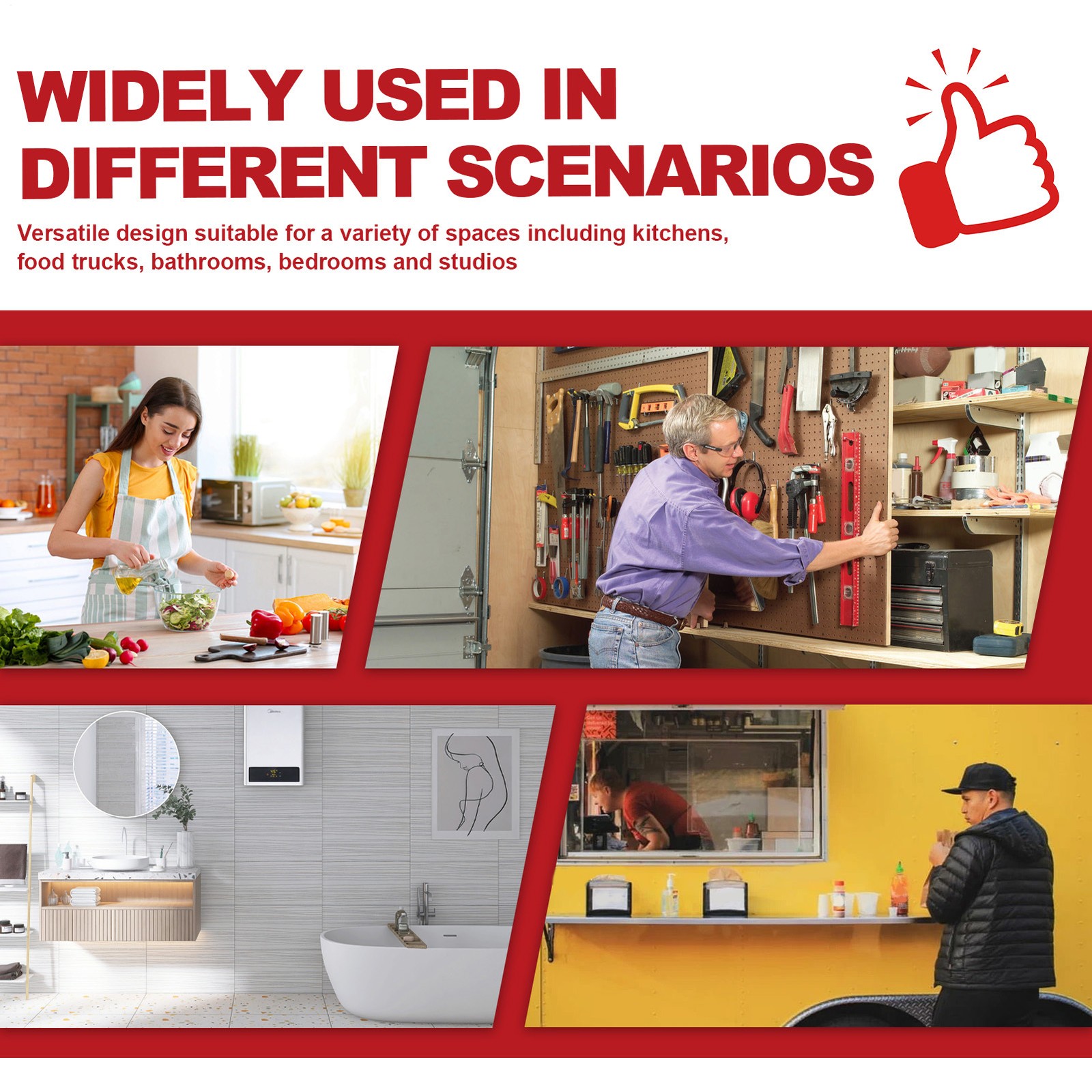 Folding Concession Shelf 70" x 12", Stainless Steel Drop Down Food Serving Stand