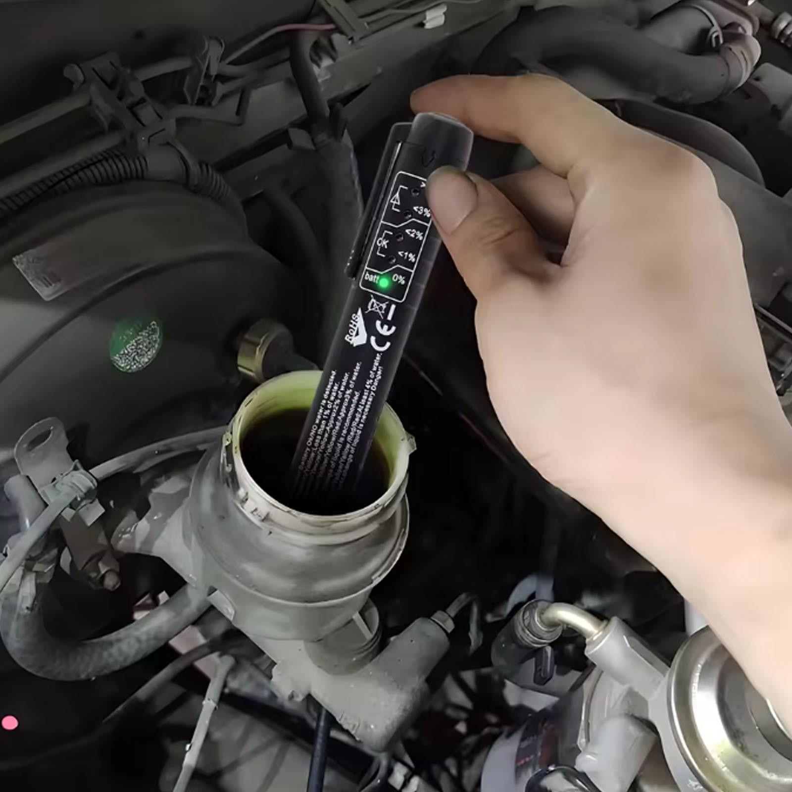 2026 MUCAR Car Fluid Liquid Tester Oil Moisture Tester 5 LED Indicator Pen Brake