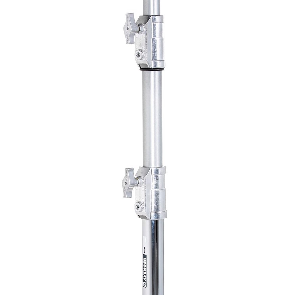 Avenger 11.15' Roller Stand 34 Folding Base, 5 Sections, 4 Risers, Chrome