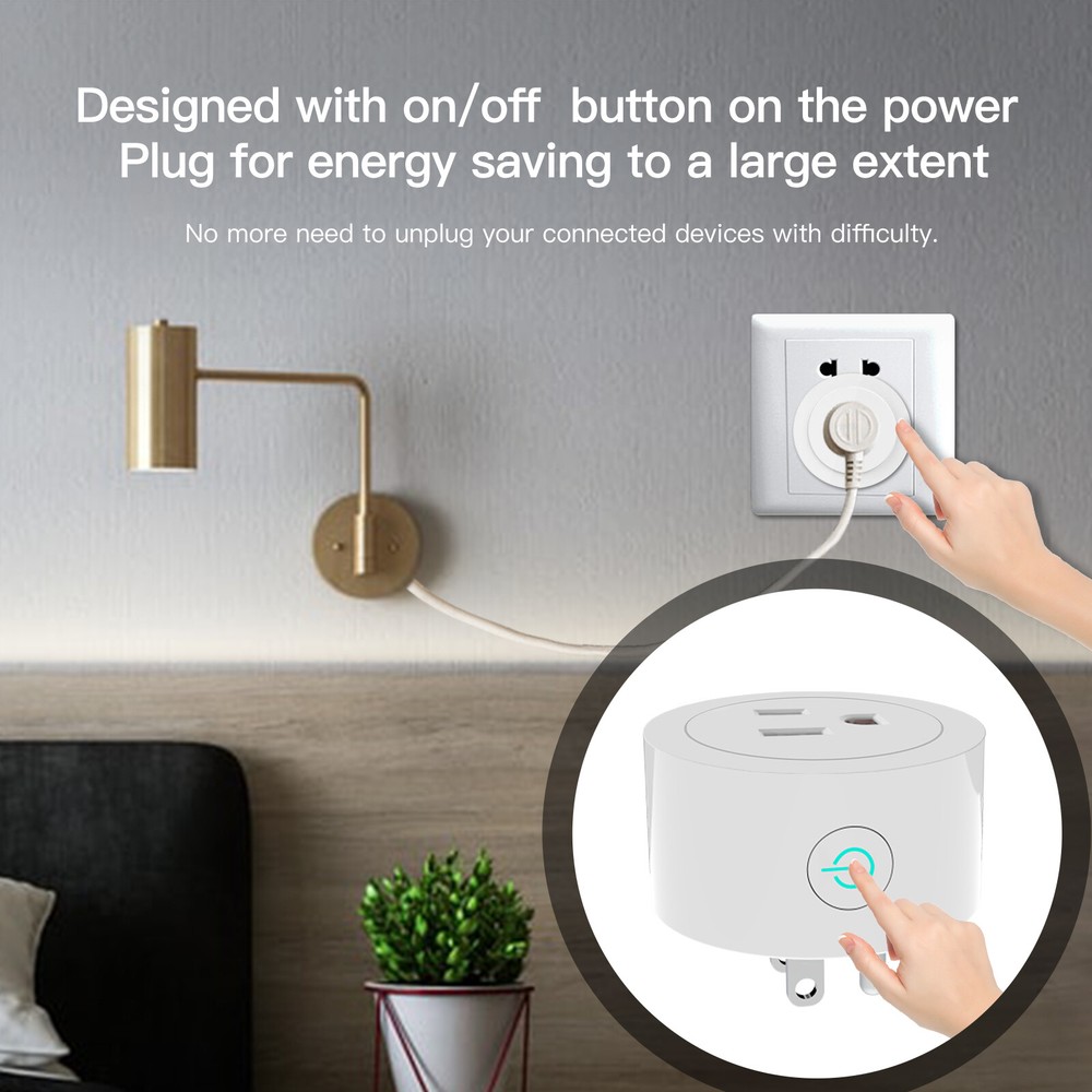 MOES WiFi Smart Power Dimmer Plug Switch Socket Outlet Timer Alexa Google APP