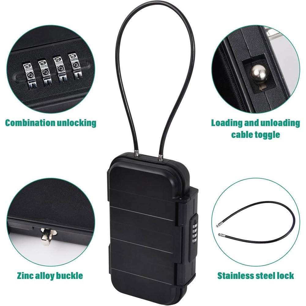 Safe Box Combination Security Case Travel Lockbox with Code Waterproof Portable