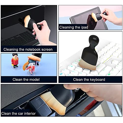 Soft Microfiber Car Detailing Brushes 4 Pack - Scratch-Free Interior &