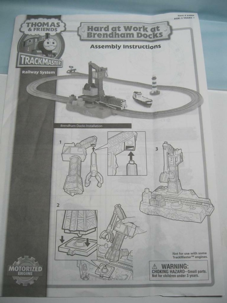 COPY Thomas The Train Trackmaster Railway System Track BRENDHAM DOCK Instruction
