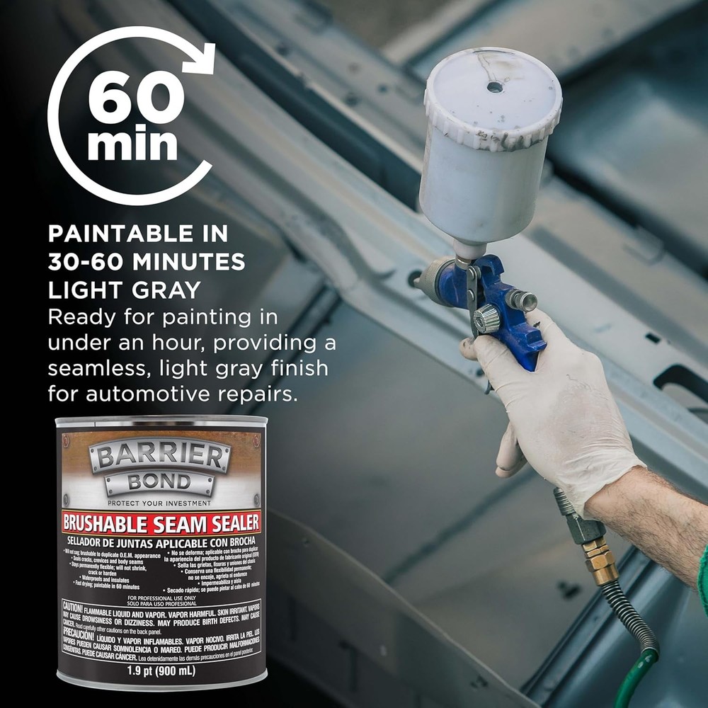 Brushable Seam Sealer Barrier Bond Quart Gray