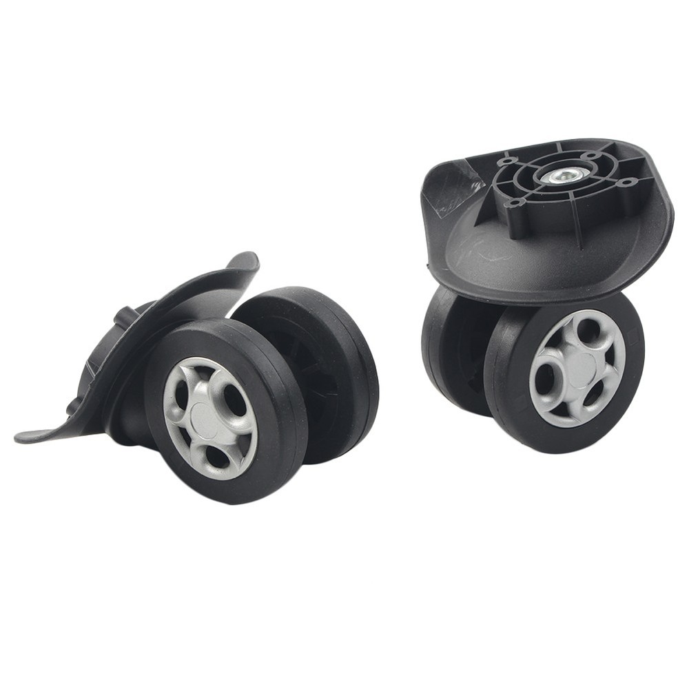 2pcs Replacement Luggage Spinner Wheel Environmentally PVC plastic Black