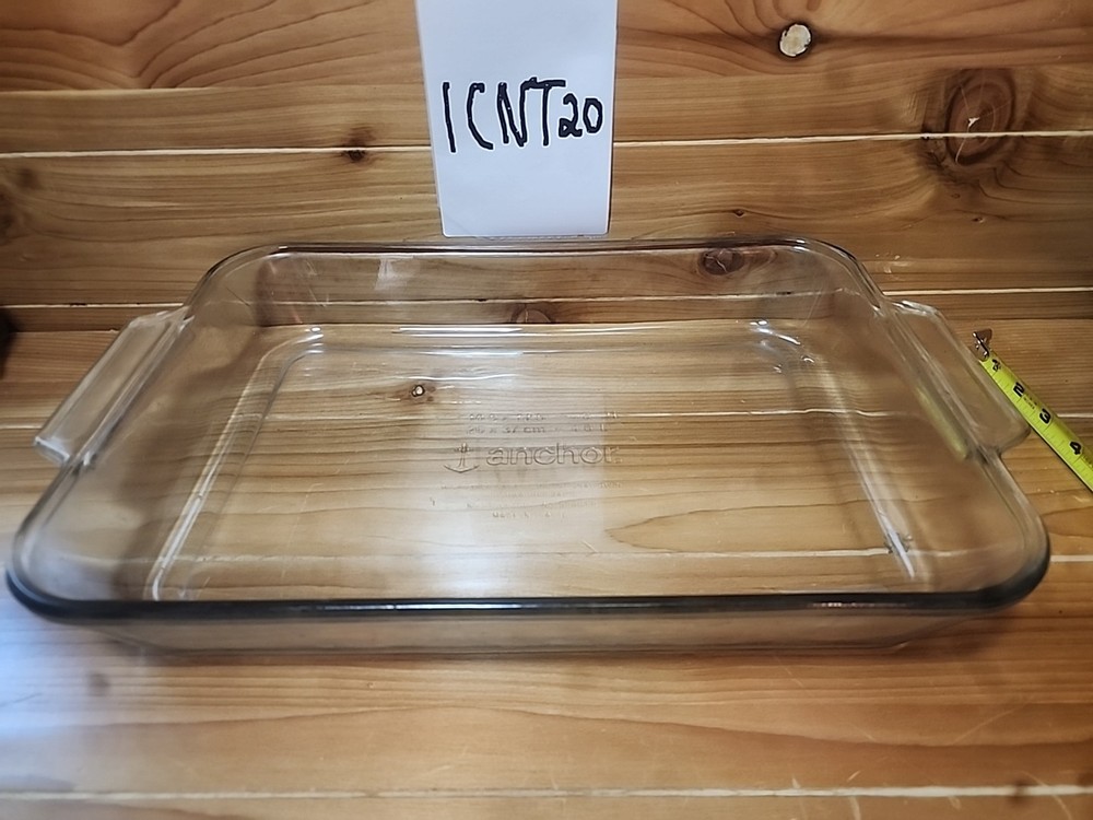 Anchor Hocking Oven Basics 4.8 Quart Glass Baking Dish Rectangular Used 1cnt20