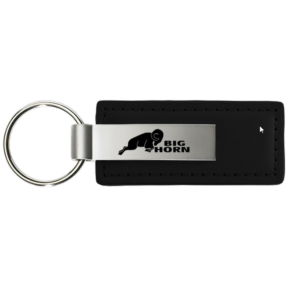 Dodge Big Horn Rectangular Leather Key chain