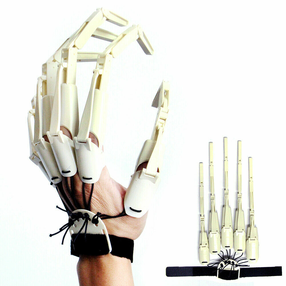 Pair Articulated Extension Long Fingers Ghost Claw Glove Halloween Costume Props