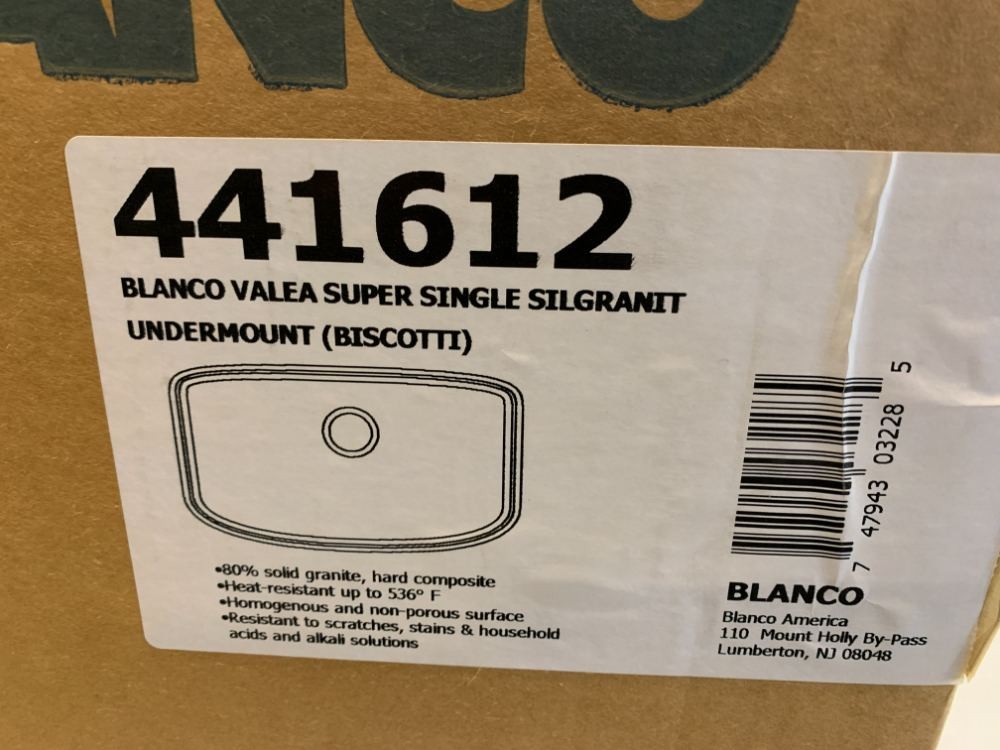 Blanco 441612 Undermount Sink Silgranit Biscotti