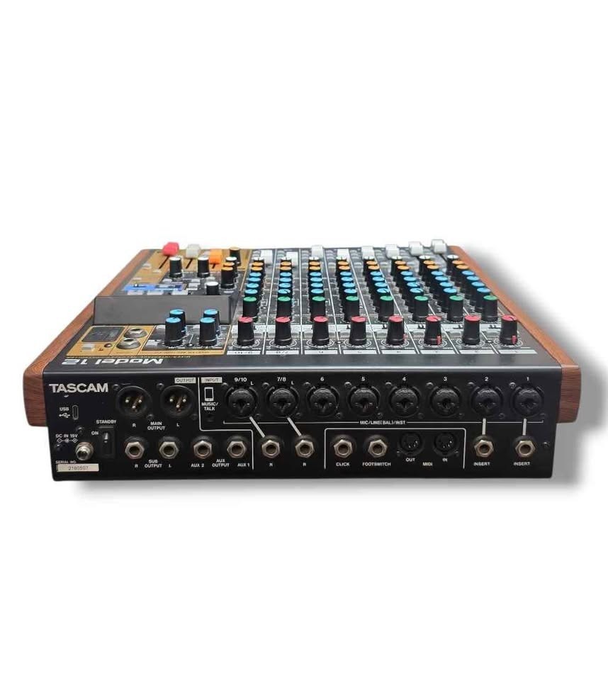 Tascam Model 12 Mixer Recorder Interface w/ Odyssey Case Powers On Clean