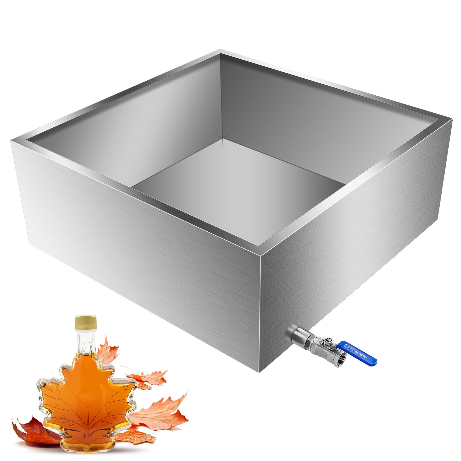 Maple Syrup Evaporator Pan 24x24x9.5 Inch, Stainless Steel Syrup Evaporator