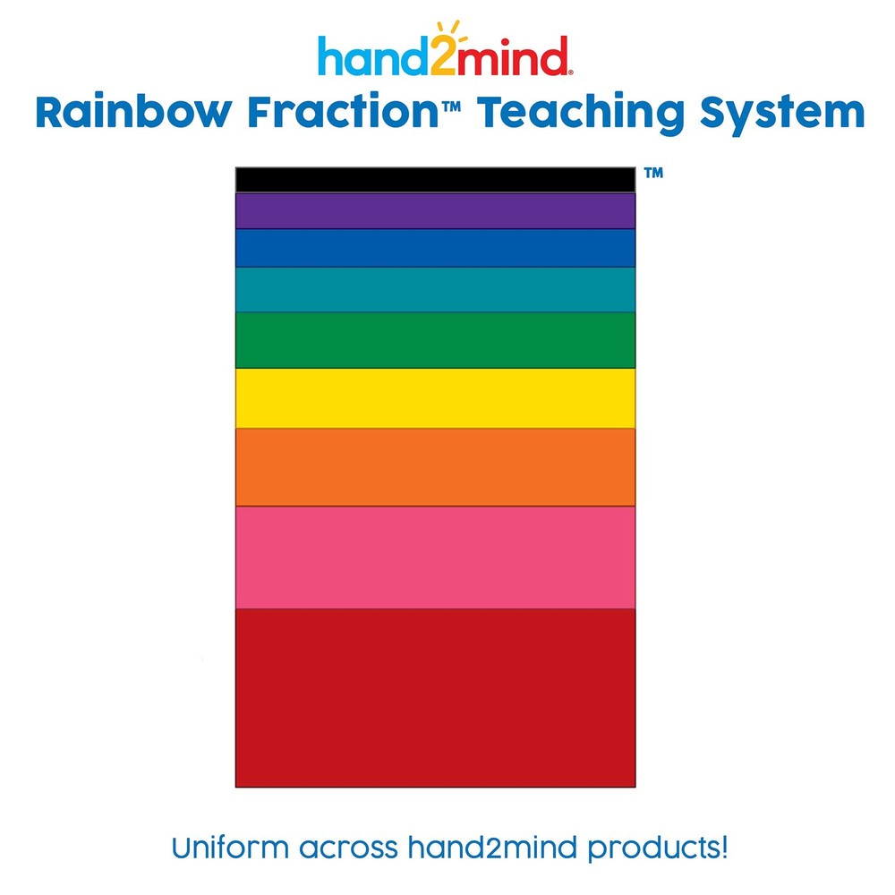 hand2mind Rainbow Fraction Tower Cubes, Equivalency, 0, Multi