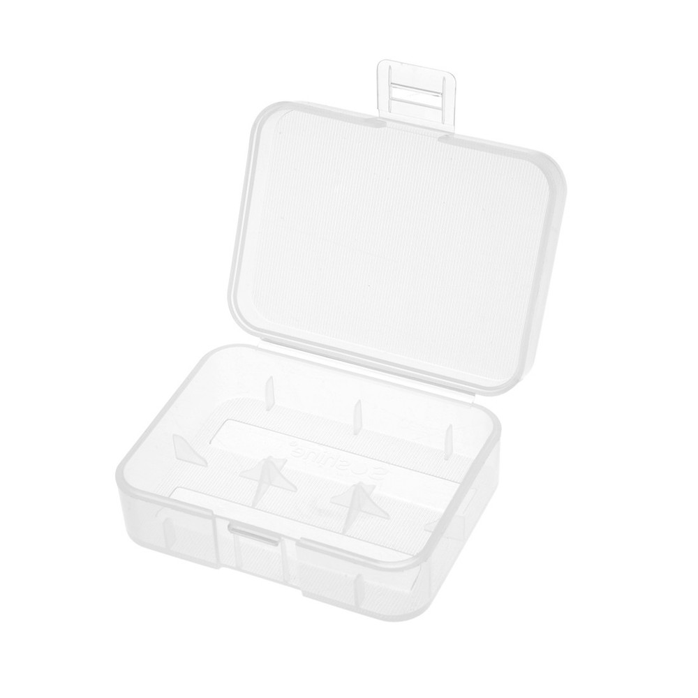 Battery Storage Case Holder Transparent For 2 x Battery Capacity