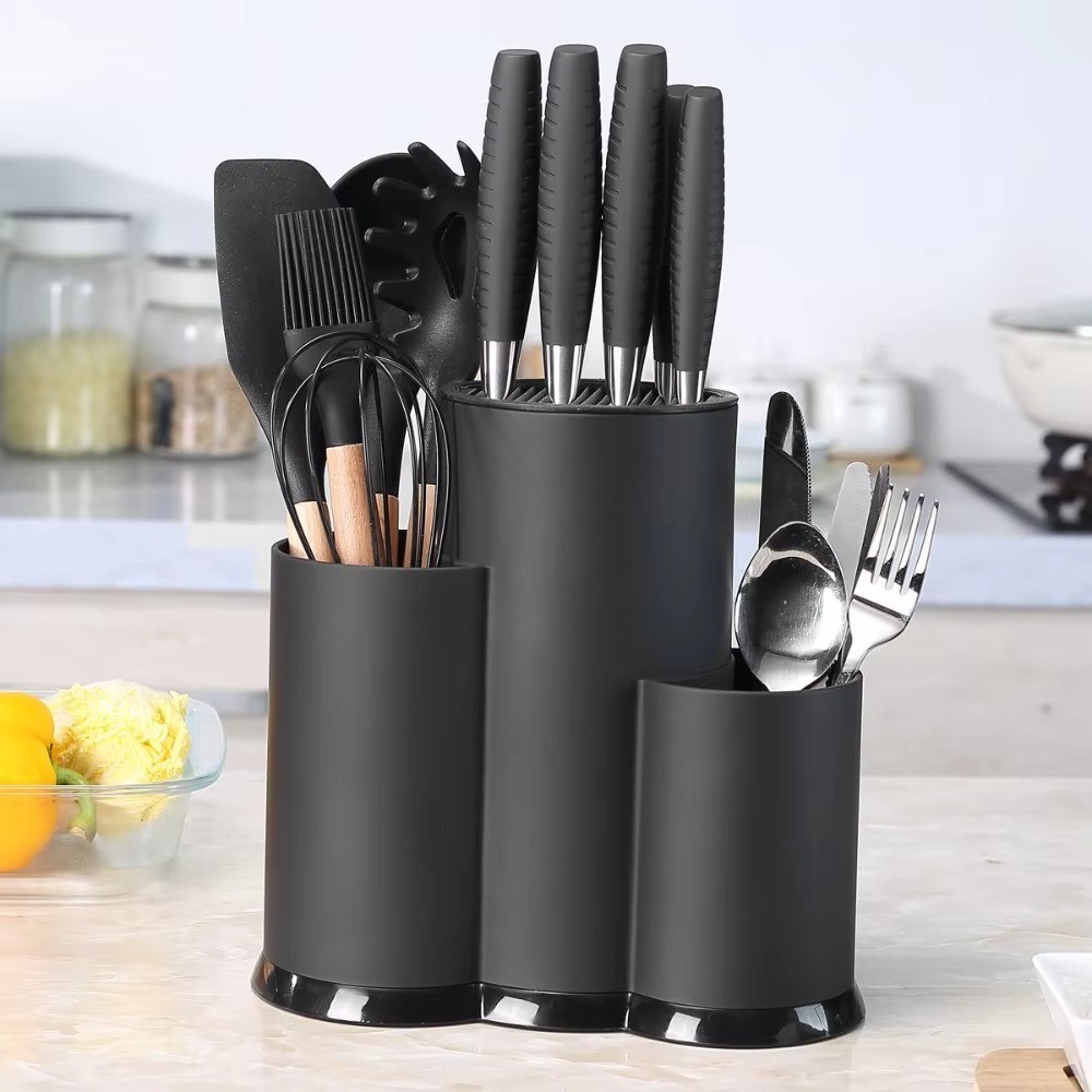 Multifunctional Universal Knives Holder 2/3 Grid Plastic Kitchenware Drain Rack