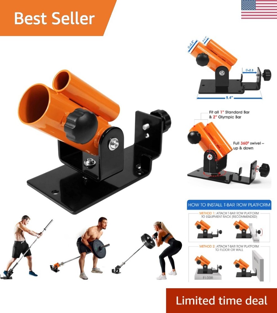 Exercise Machine Adjustable T Bar Row Attachment, D Row Handle/Landmine Handl...