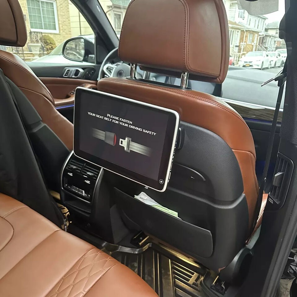 Plug & Play Android Car Headrest Monitor For 2025 BMW X7 Rear Seat Entertainment