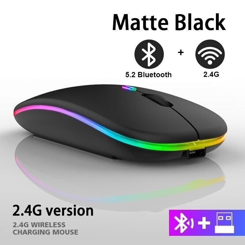 Wireless Bluetooth Mouse For MacBook Air Pro iPad iMac Tablet PC Rechargeable