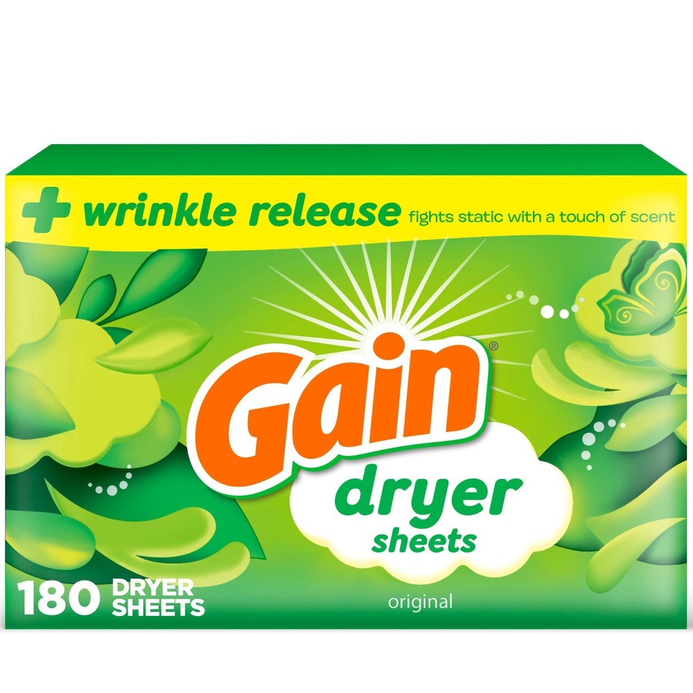 Gain Dryer Sheets, Original Scent, 180 Count