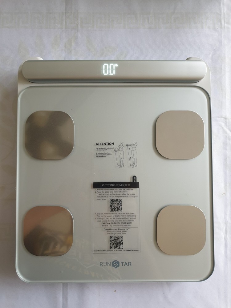 RunStar Smart Scale for 28 Body Composition Analysis Digital Display 8-Electrode