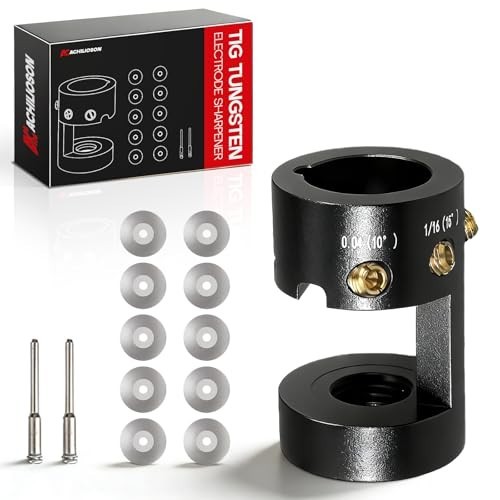 Tungsten Electrode Sharpener - 4 Cut-Off Slots, 10°-22.5° Angles, Precision Grin