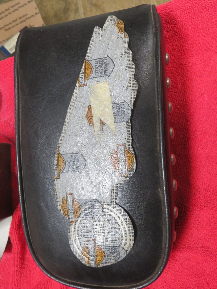 Authentic Vintage Harley-Davidson Silver Grey Wing Black Wheel Patch Emblem NEW