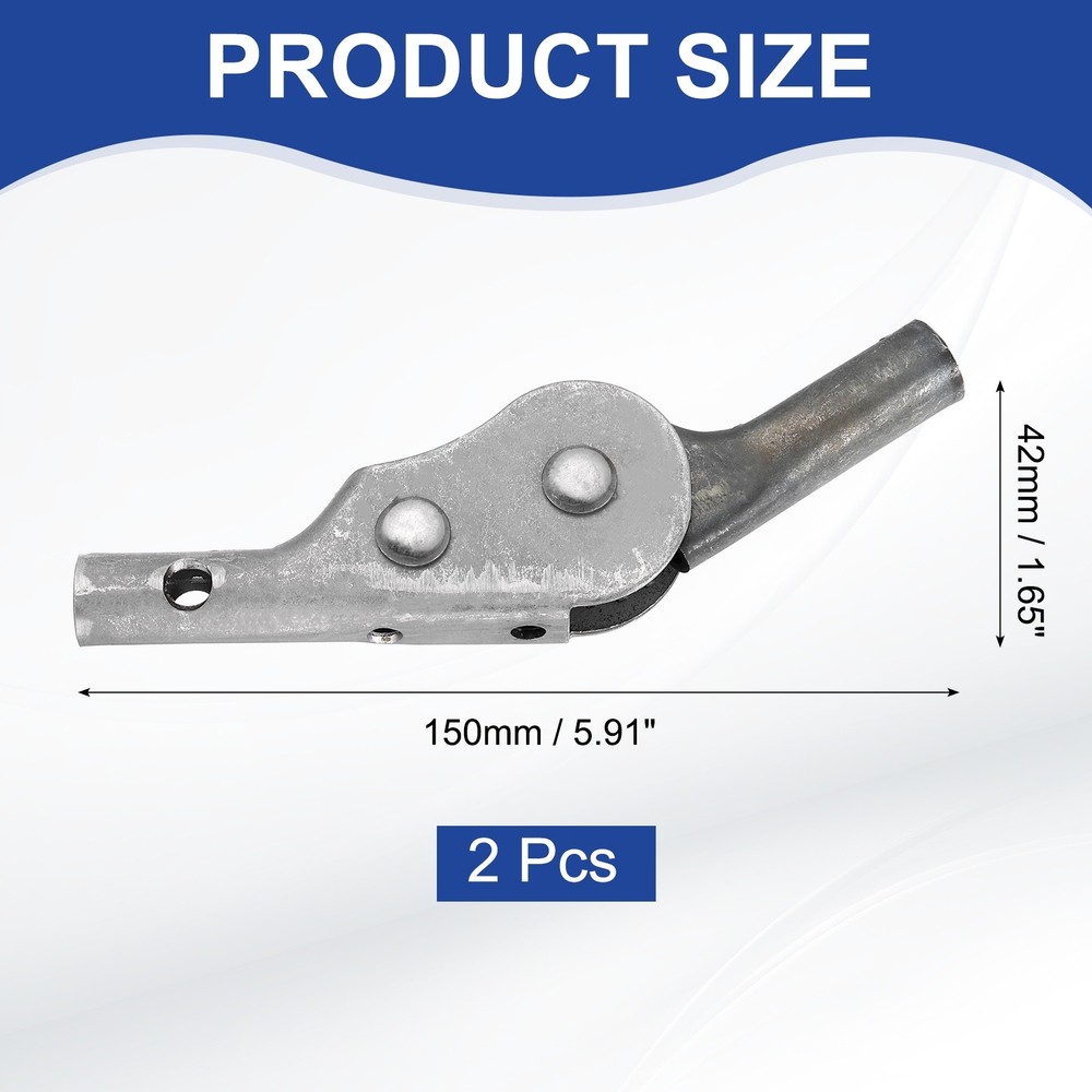2Pcs Adjustable Sofa Hinge, 125 Degree Slanted 3 Gear Support Joint for Sofa