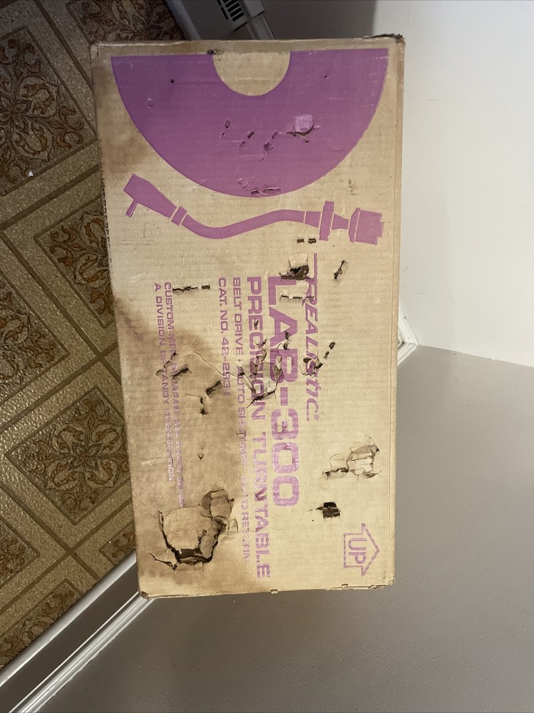 Original Box Packing For Realistic LAB-300 Precision Turntable BOX ONLY