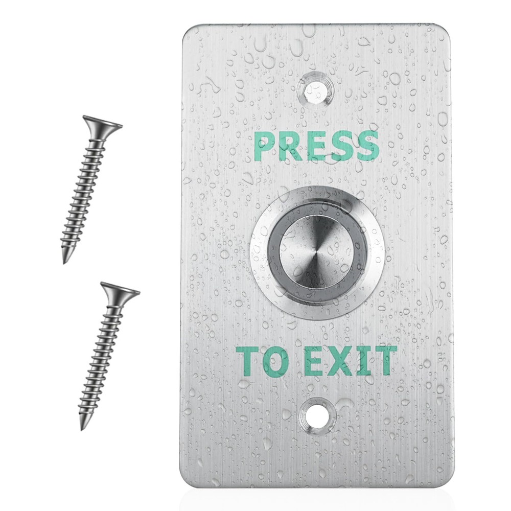 IP68 Waterproof Exit Button NO&NC &COM with LED Door Push Switch Stainless St...