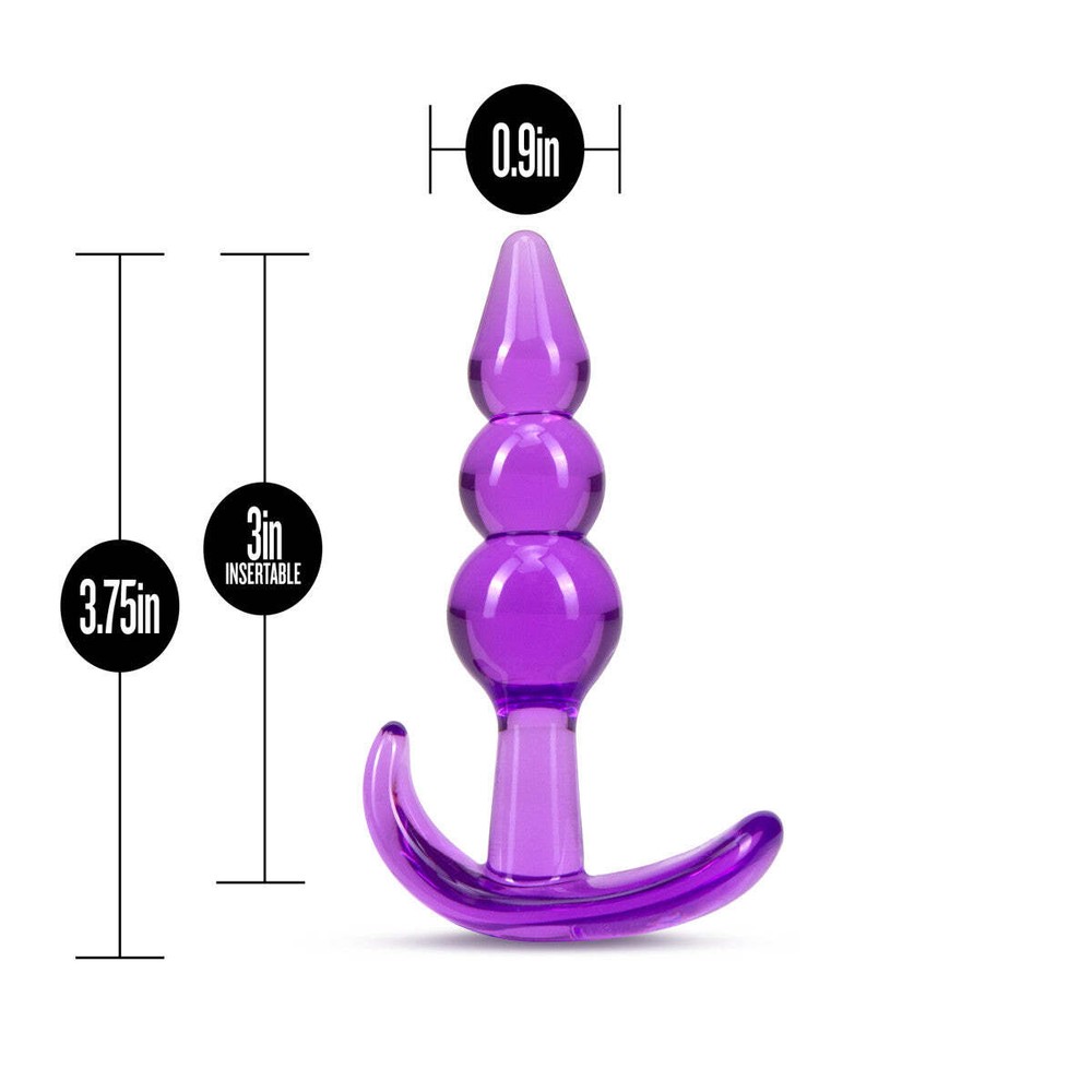 Blush B Yours -Triple Beaded See Through Soft Flexible Easy Insertion Butt Plug