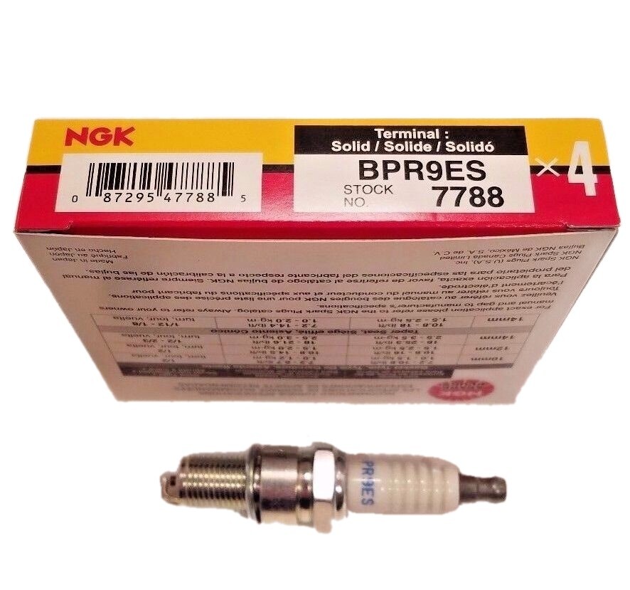 Set of 4 Genuine NGK 7788 Spark Plugs BPR9ES