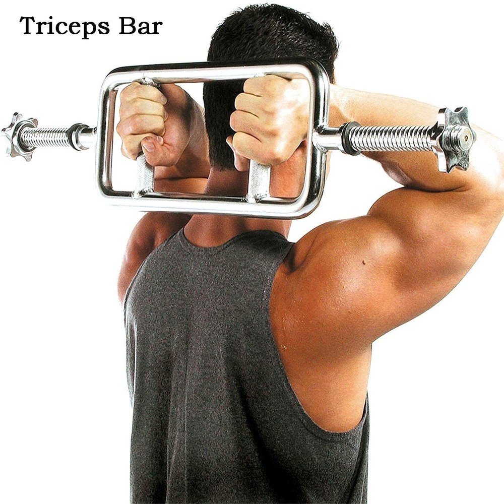 34'' Olympic Triceps Bar Weight Bar Standard Threaded Solid Triceps Bar Curl