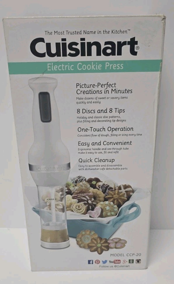 COMPLETE Cuisinart CCP-20 Cookie Press - White