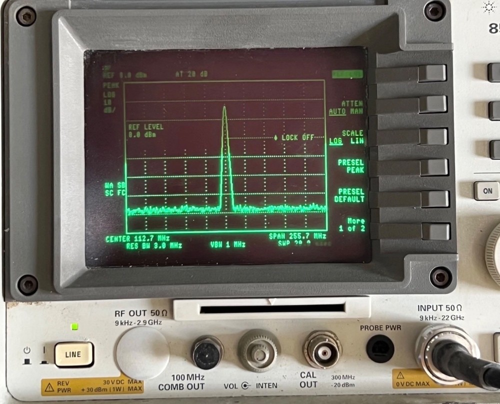 AGILENT 8593E SPECTRUM ANALYZER 9KHz-22GHz