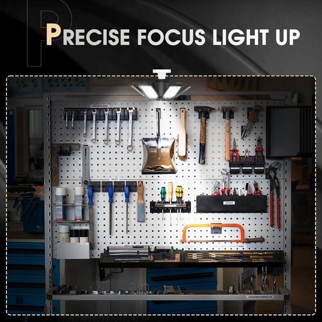 1pk LED Garage Light Bulb Deformable Ceiling Fixture LED Workshop Light Bright